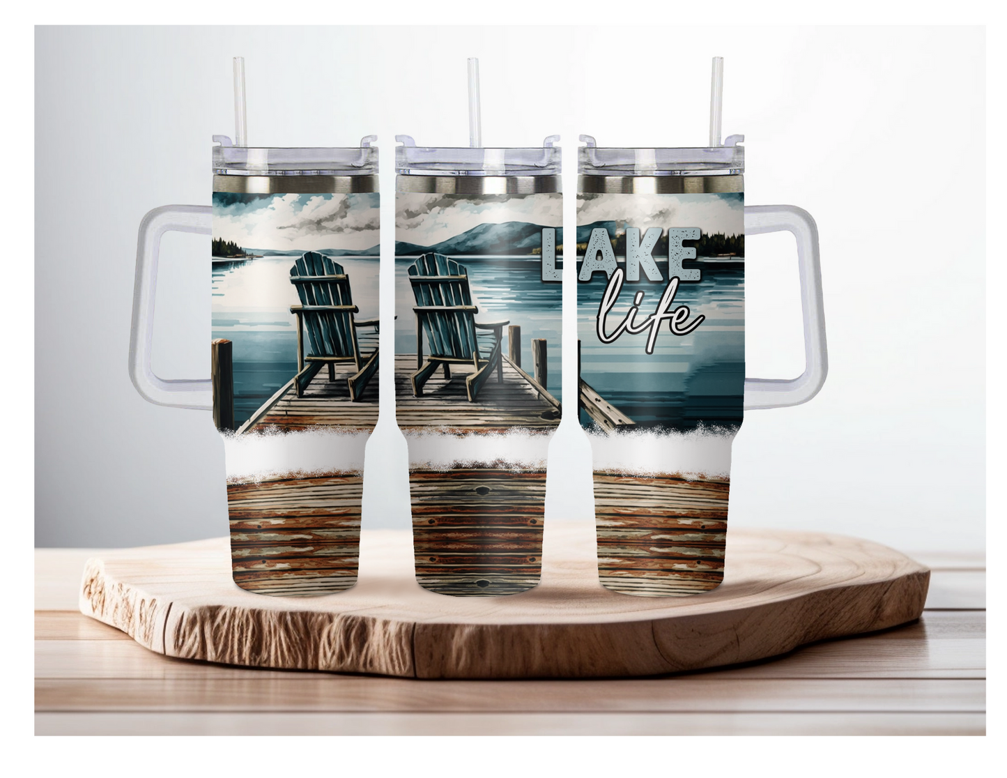 40oz Lake Life Tumbler