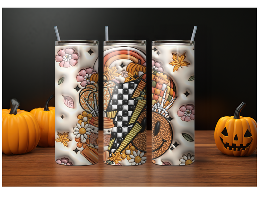 20oz 3D inflated fall halloween tumbler