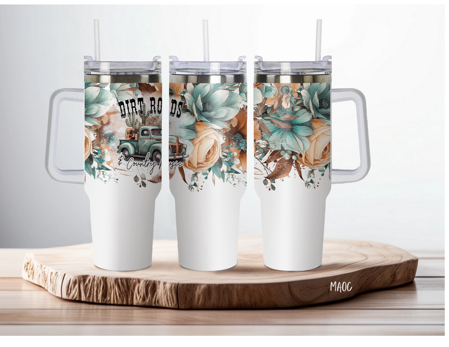 40 oz Dirt Roads Tumbler