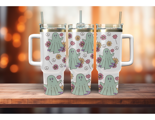 Halloween Green Ghost 40oz Tumbler