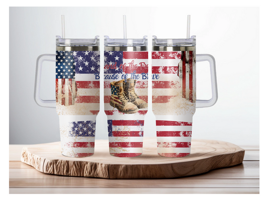 40oz Land of the Free tumbler