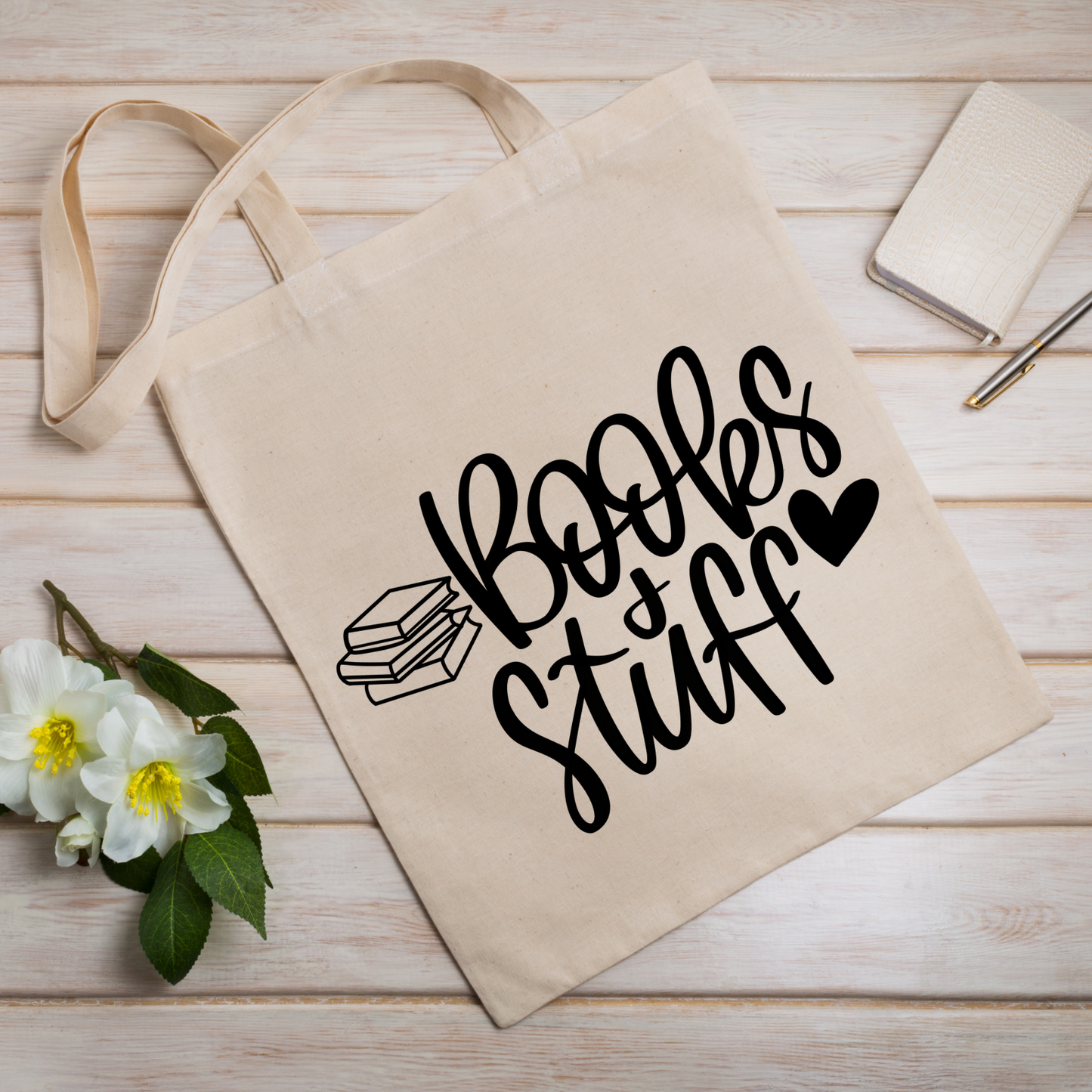 Books & Stuff tote bag